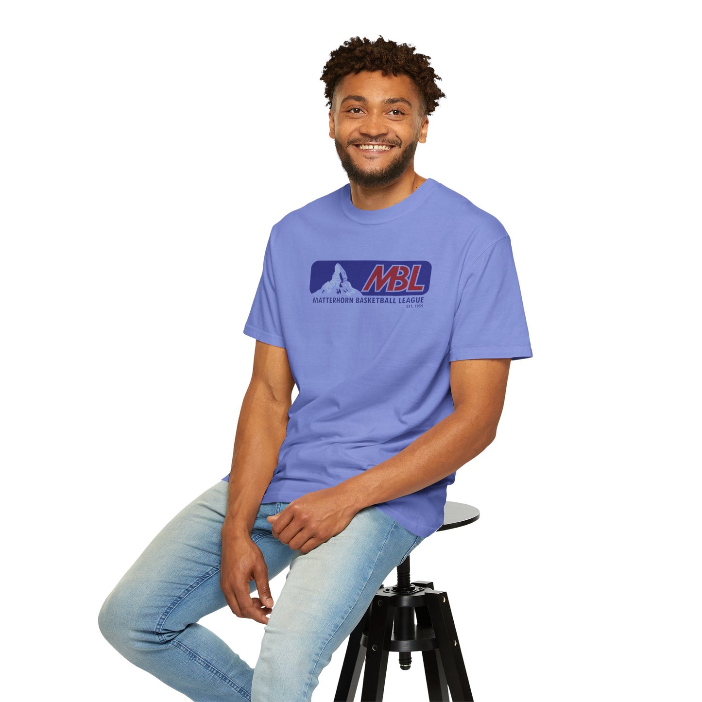 Matterhorn Basketball League Center Chest Unisex Garment-Dyed T-shirt