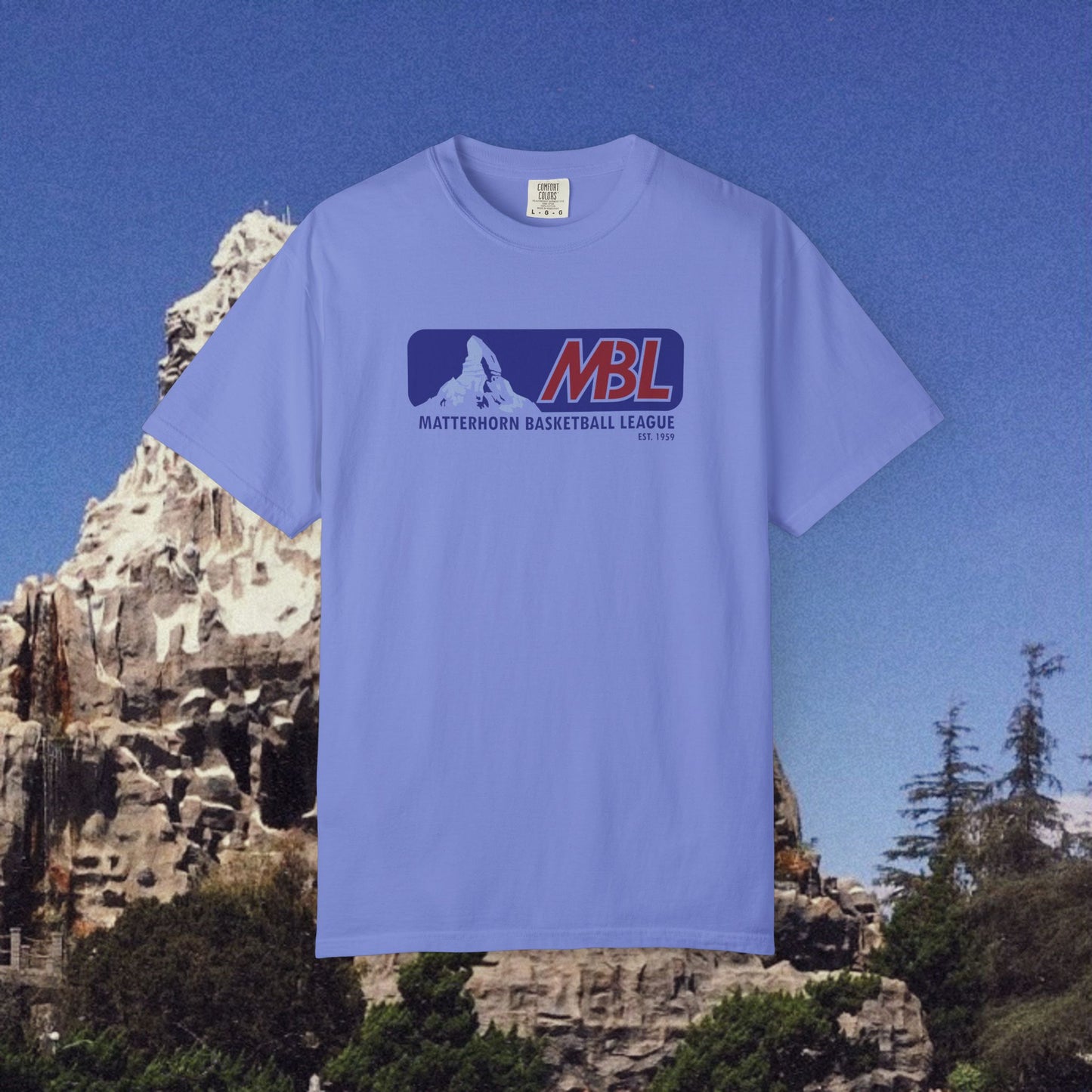 Matterhorn Basketball League Center Chest Unisex Garment-Dyed T-shirt