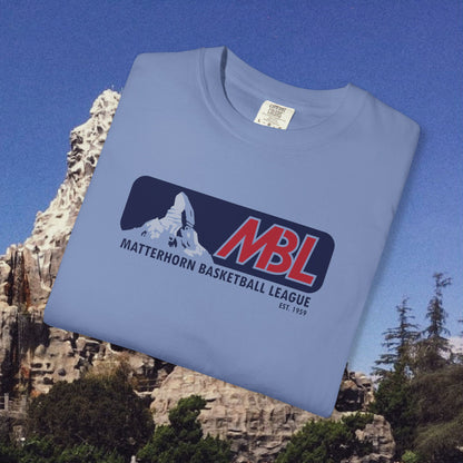 Matterhorn Basketball League Center Chest Unisex Garment-Dyed T-shirt