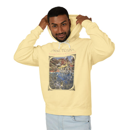 Mine Train Vintage Unisex Lightweight Hooded Sweatshirt