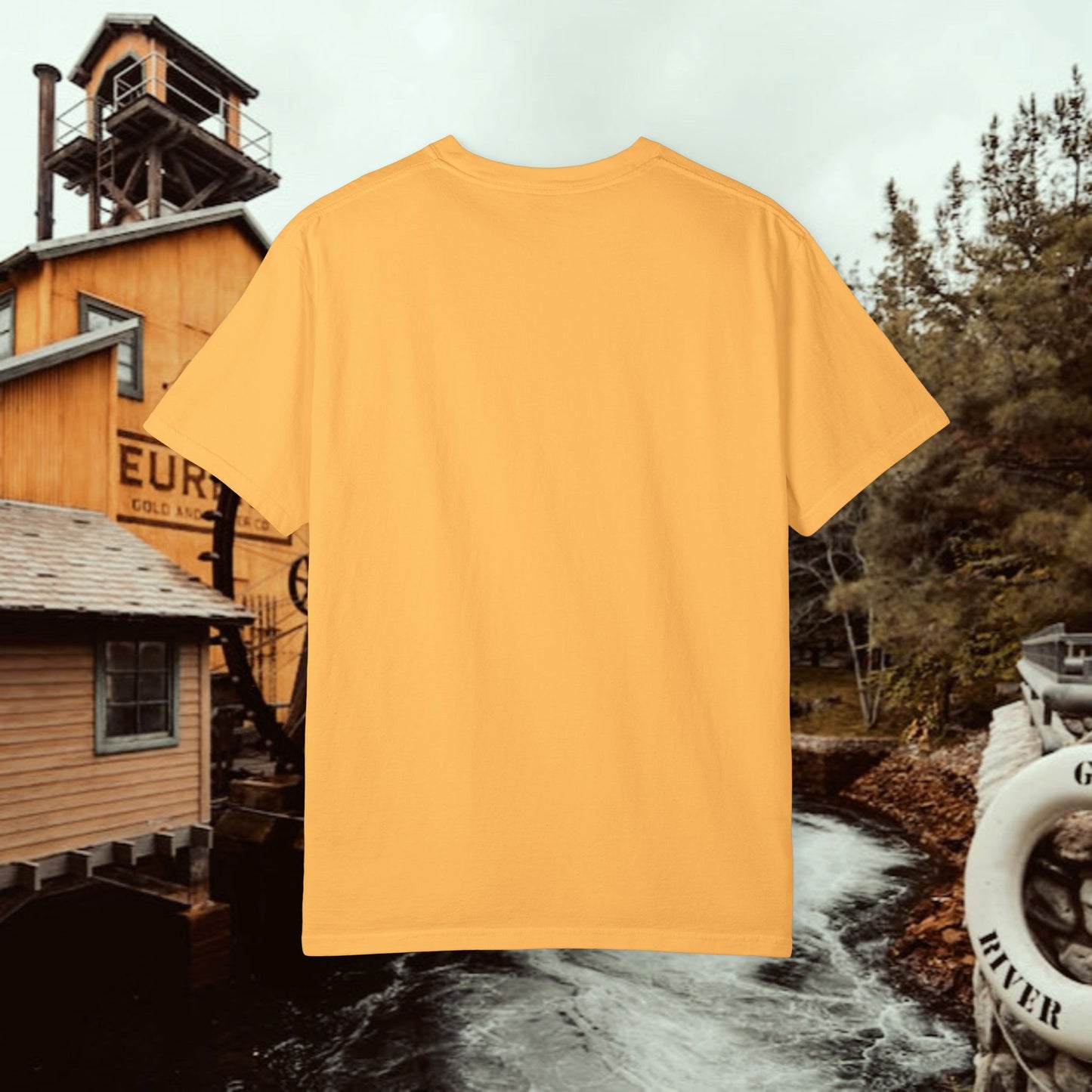 Eureka Gold & Timber Vintage Full Chest Unisex Garment-Dyed T-shirt