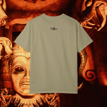 Globe Vintage Left Chest Unisex Garment-Dyed T-shirt