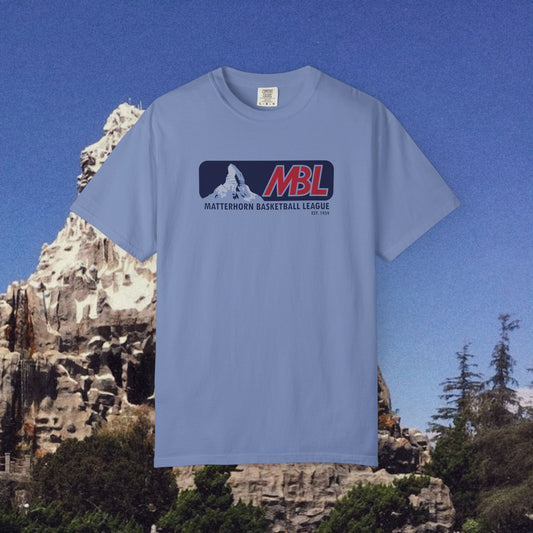 Matterhorn Basketball League Center Chest Unisex Garment-Dyed T-shirt