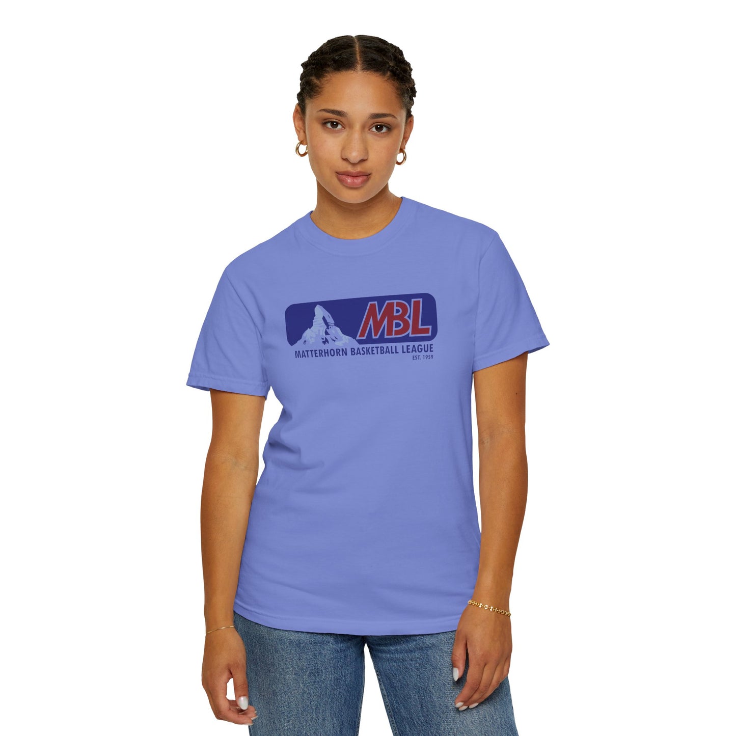 Matterhorn Basketball League Center Chest Unisex Garment-Dyed T-shirt