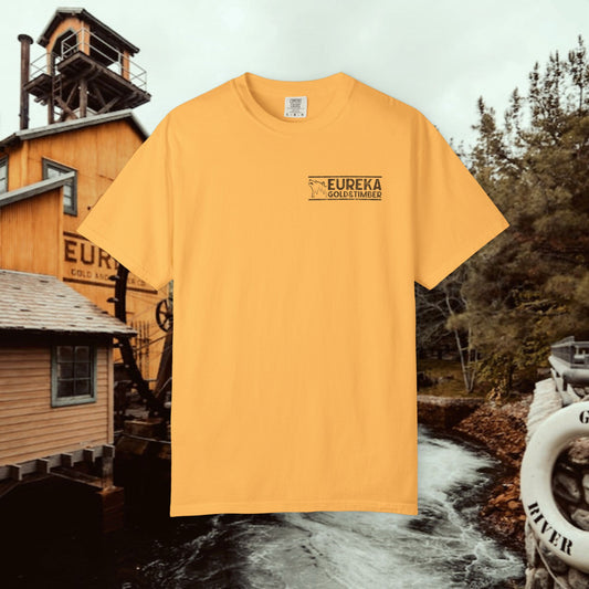 Eureka Gold & Timber Vintage Left Chest Unisex Garment-Dyed T-shirt