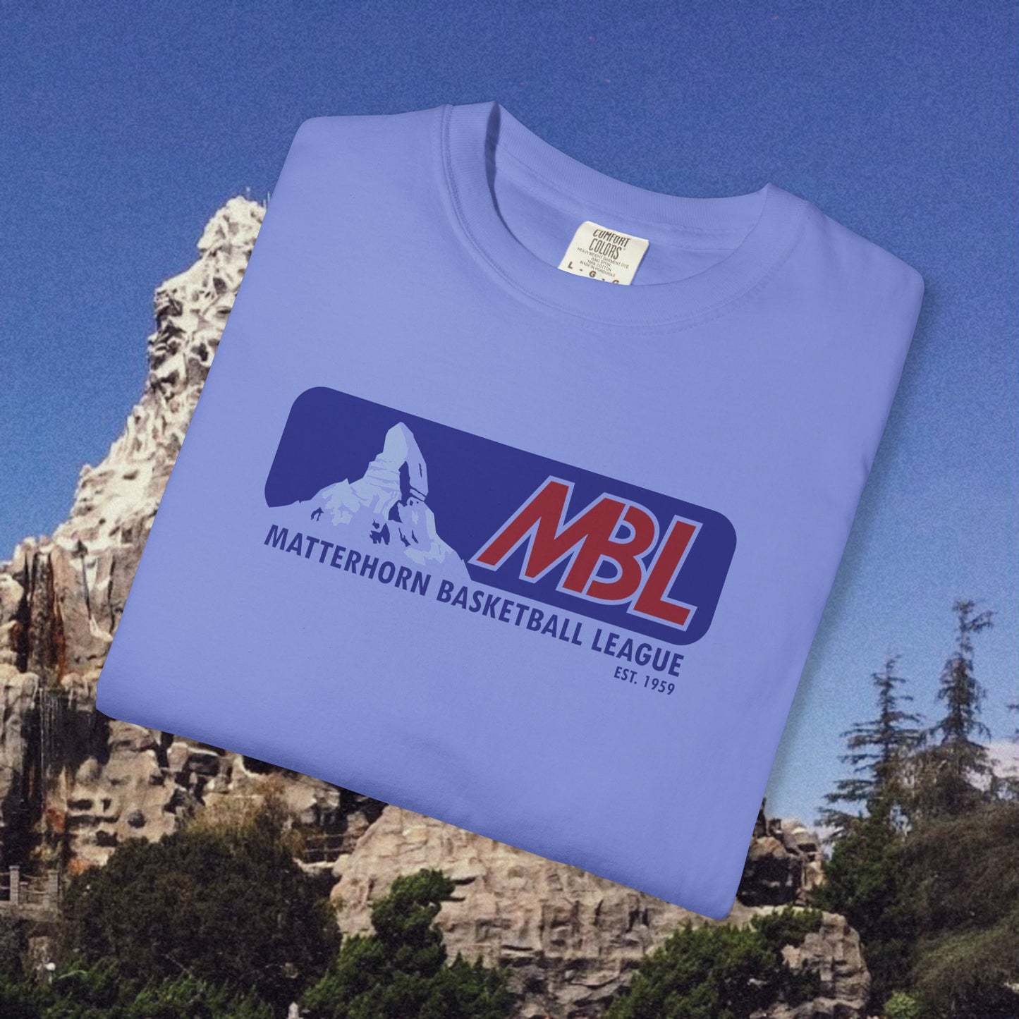 Matterhorn Basketball League Center Chest Unisex Garment-Dyed T-shirt
