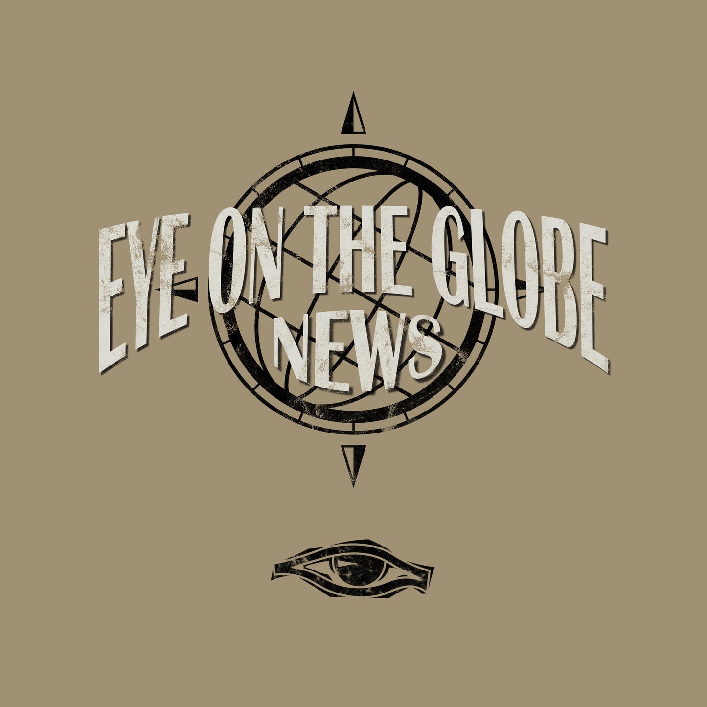 Globe Vintage Left Chest Unisex Garment-Dyed T-shirt