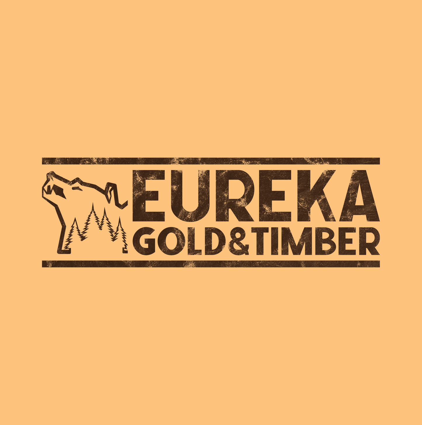 Eureka Gold & Timber Vintage Full Chest Unisex Garment-Dyed T-shirt