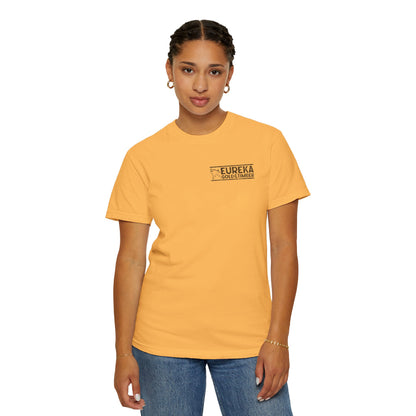 Eureka Gold & Timber Vintage Left Chest Unisex Garment-Dyed T-shirt