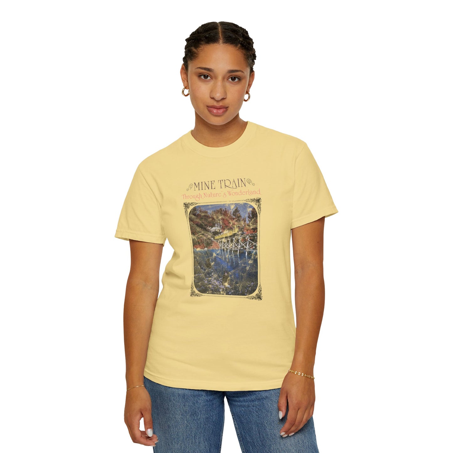 Mine Train Vintage Unisex Garment-Dyed T-shirt