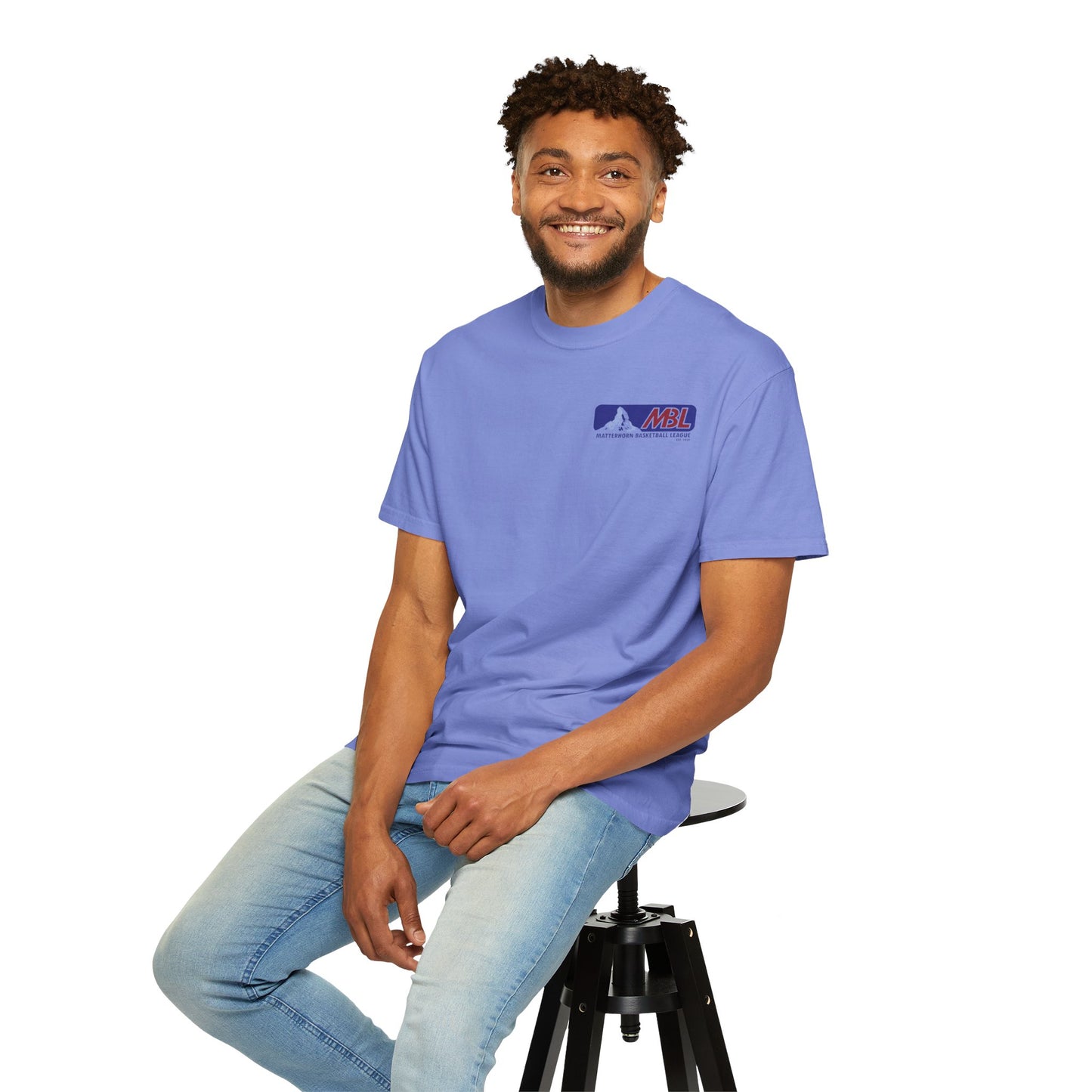 Matterhorn Basketball League Chest Unisex Garment-Dyed T-shirt