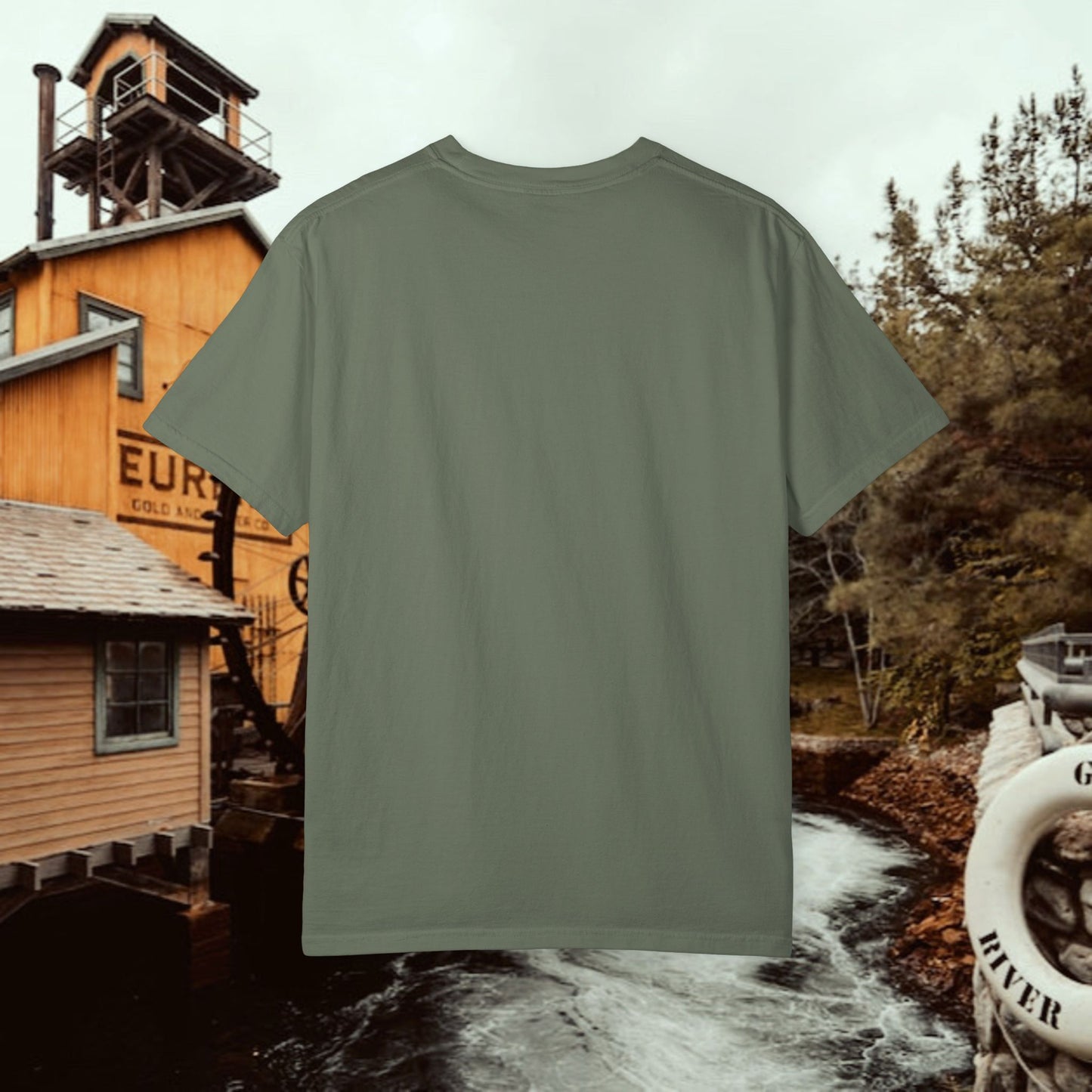 Eureka Gold & Timber Vintage Full Chest Unisex Garment-Dyed T-shirt