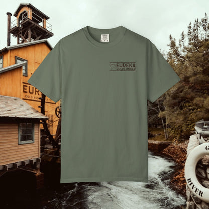 Eureka Gold & Timber Vintage Left Chest Unisex Garment-Dyed T-shirt