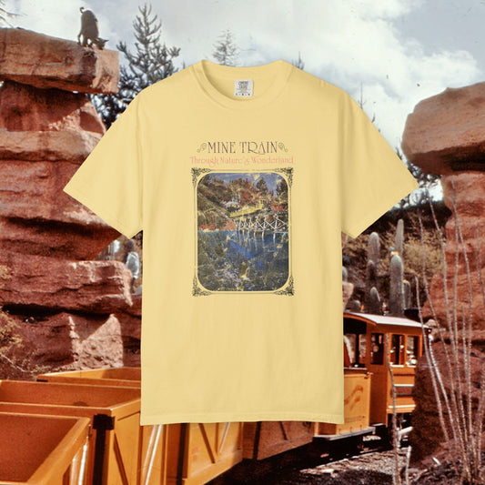 Mine Train Vintage Unisex Garment-Dyed T-shirt