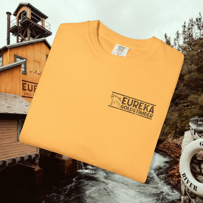 Eureka Gold & Timber Vintage Left Chest Unisex Garment-Dyed T-shirt