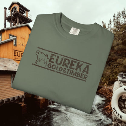 Eureka Gold & Timber Vintage Full Chest Unisex Garment-Dyed T-shirt